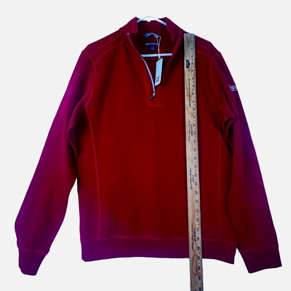 NWT Cutter & Buck Men's Size S/P Pull Over 1/4 Zipper 100% Cotton Coca Cola Logo - Picture 4 of 8